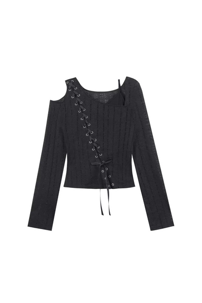 スパイシーレースアップフェイクツーピーストップス