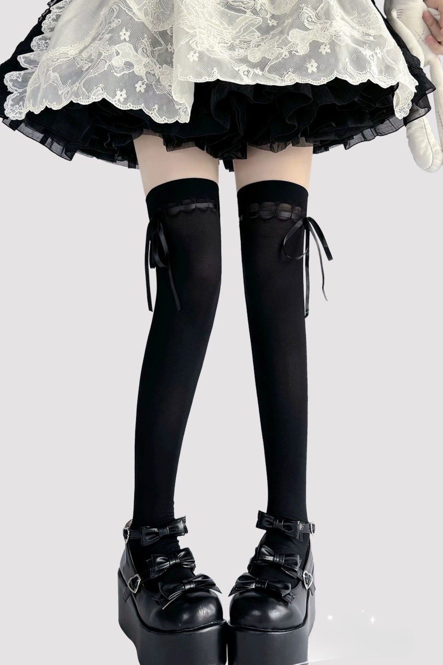 Ribbon Over-Knee Knee-High Socks