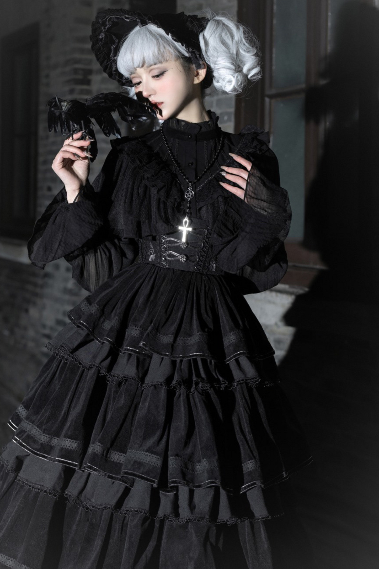 【予約商品】ロリータシャツ+フィッシュボーンスカート