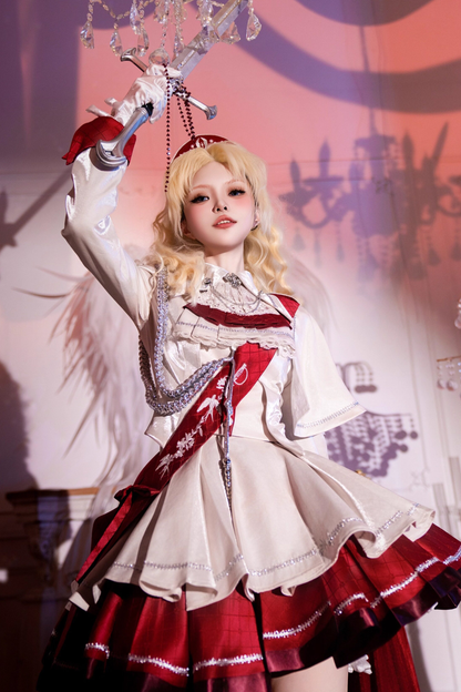 위치스 샤이닝 로리타 탑 + 스커트 + 보닛