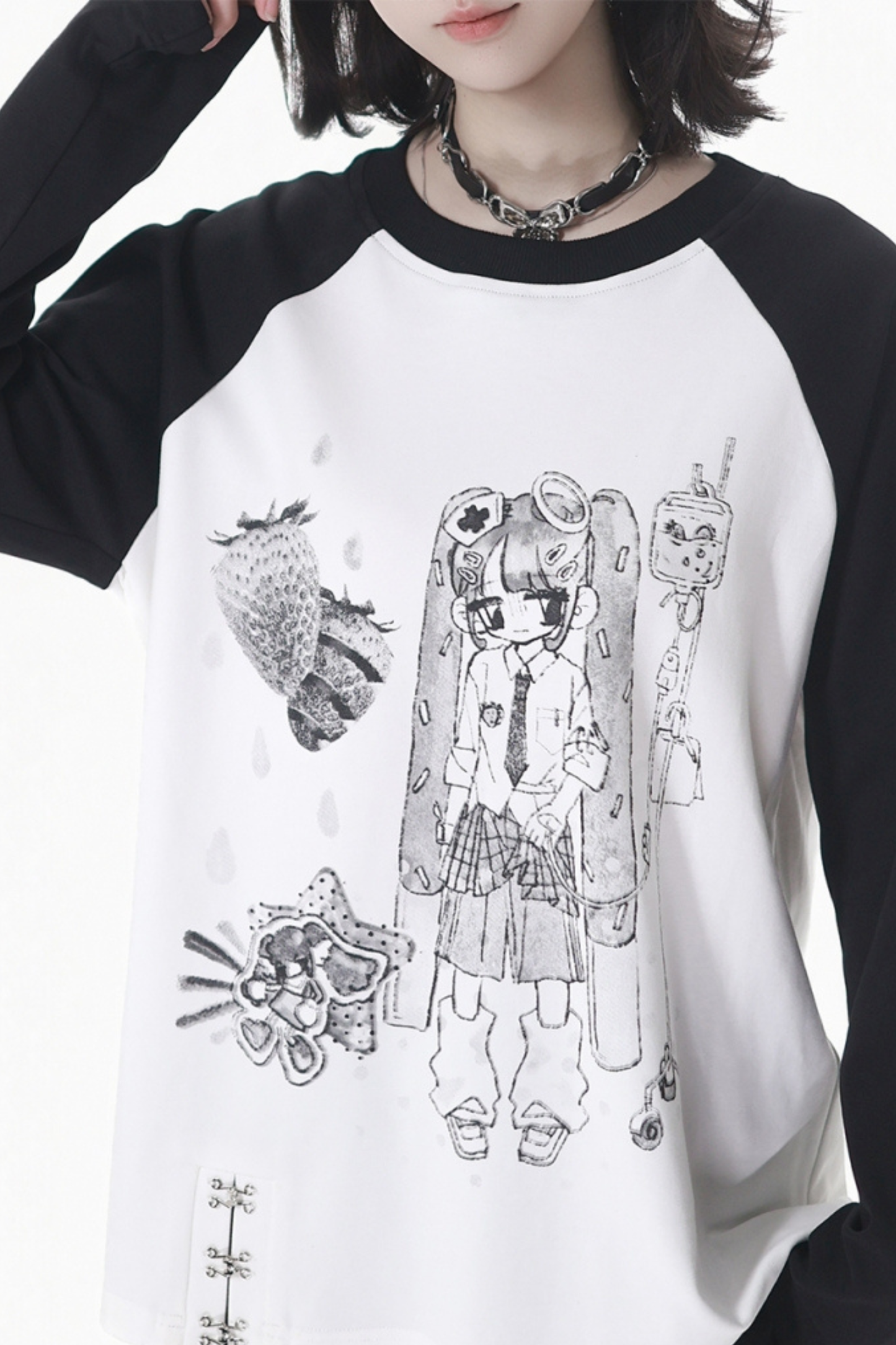 Patchwork Raglan Sleeve Top