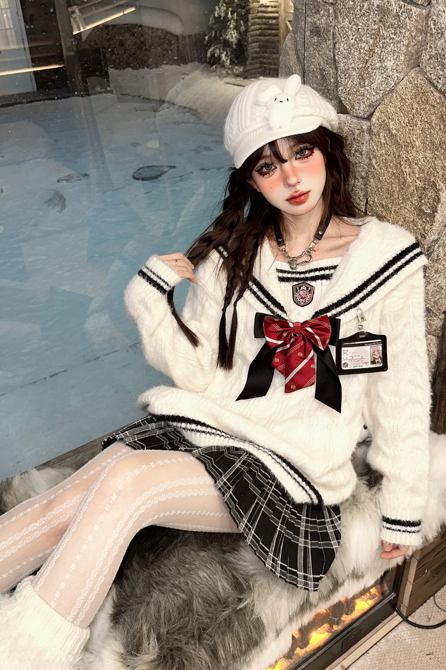 スクールセーラーニット