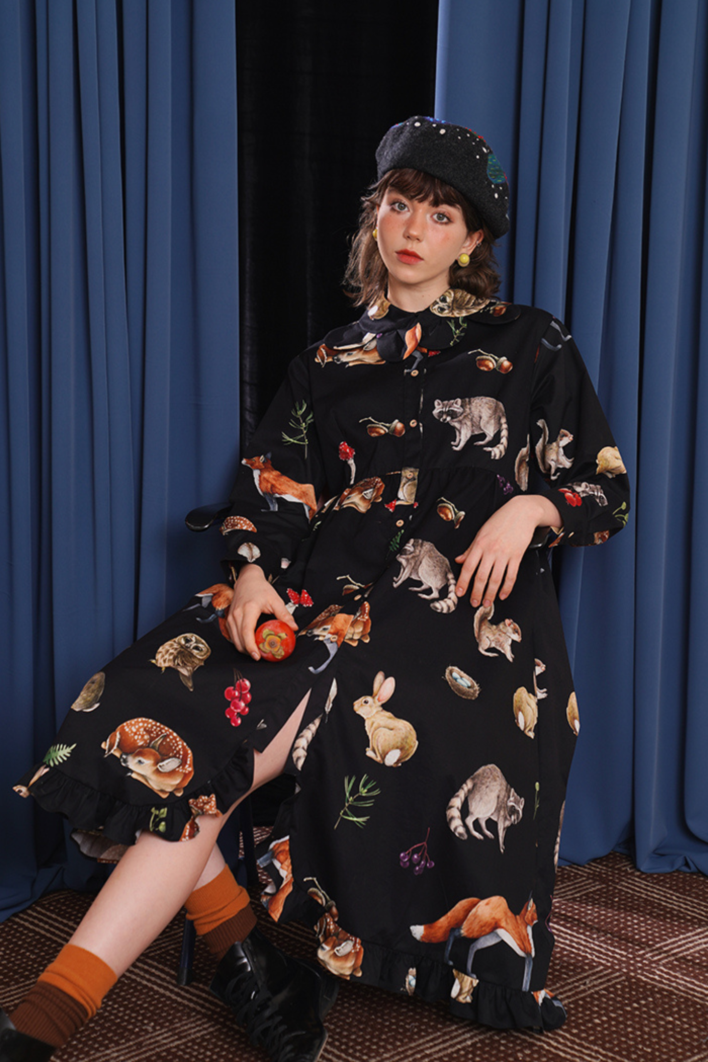 Animal Print Classic Art Style Loose Dress