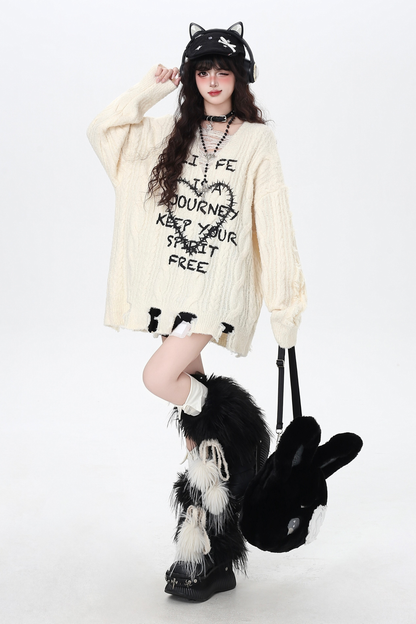 Dark Heart Loose Tops