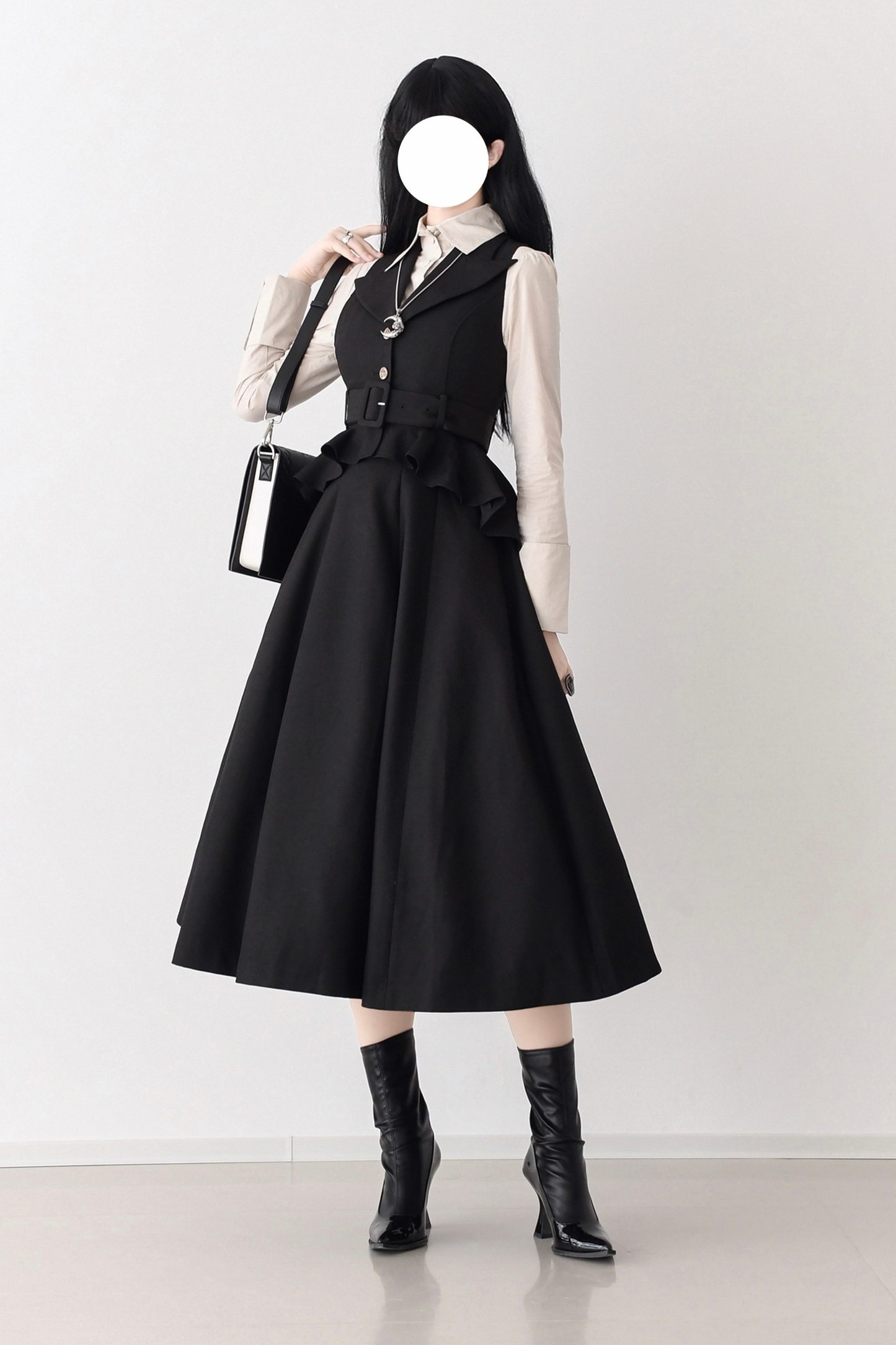 Umbrella Vintage Style Trailing Vest + Long Skirt + Short Skirt