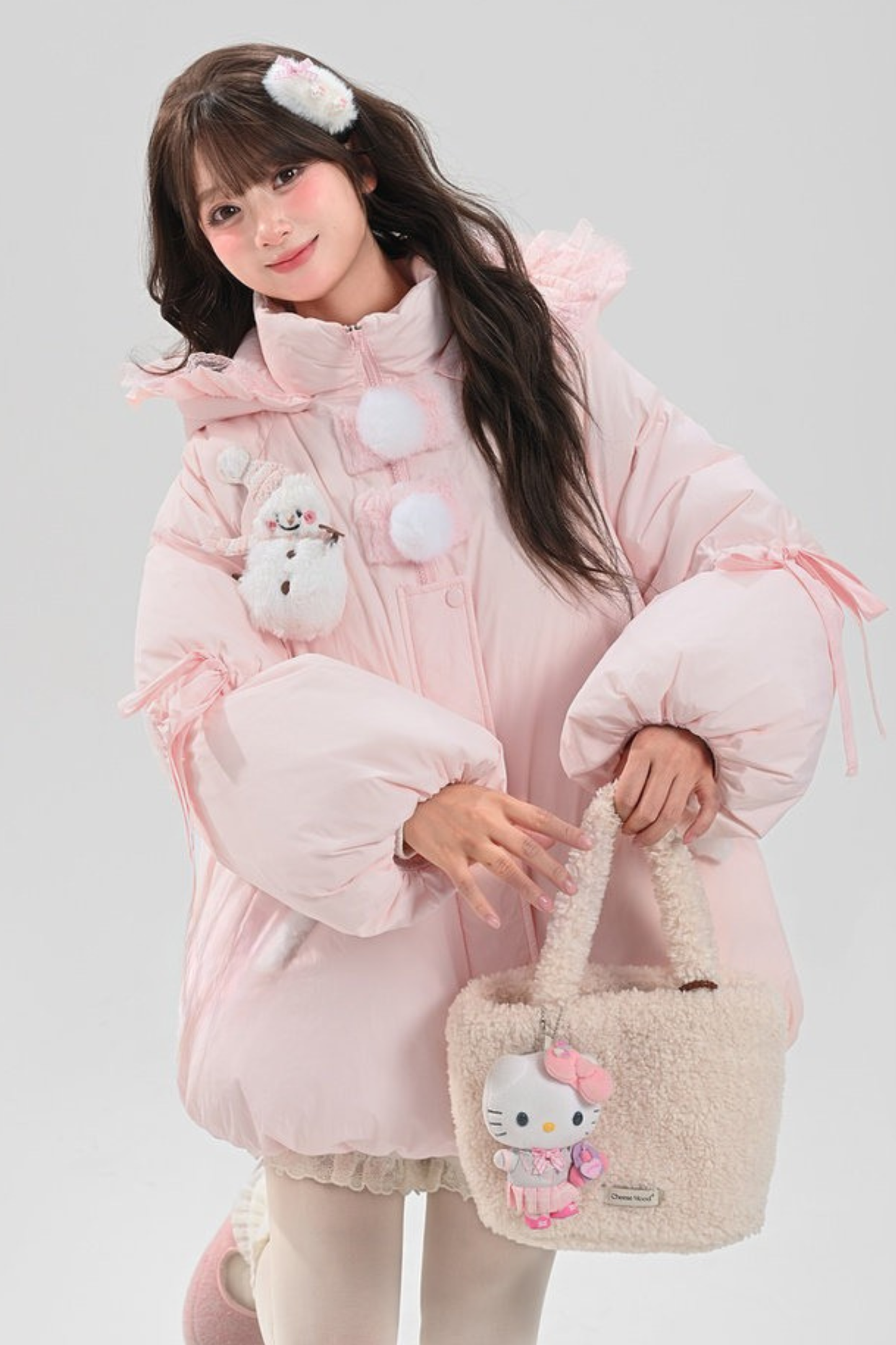 ベイビーレースフードダウンジャケット