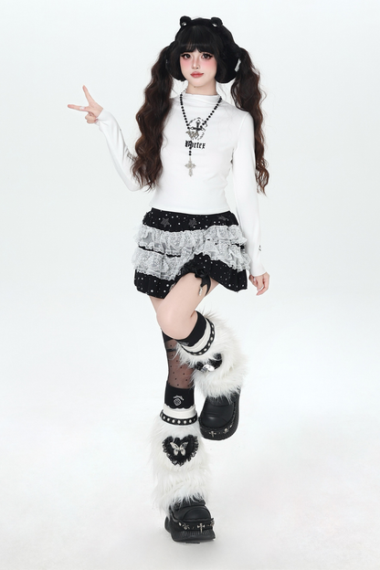 クロススリムタートルネックトップス