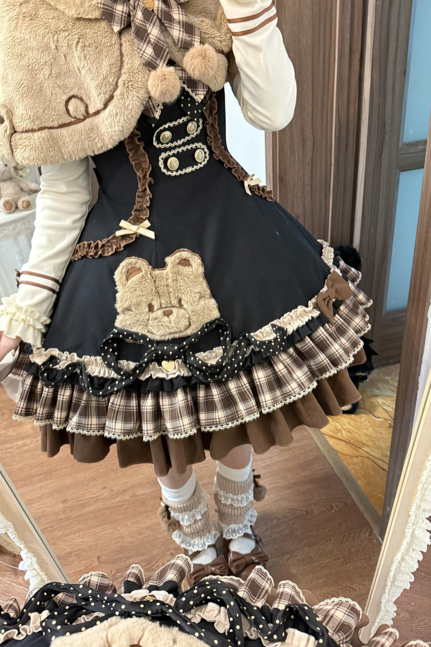 Bear Lolita Jumper Skirt + Top + Cape + Hat