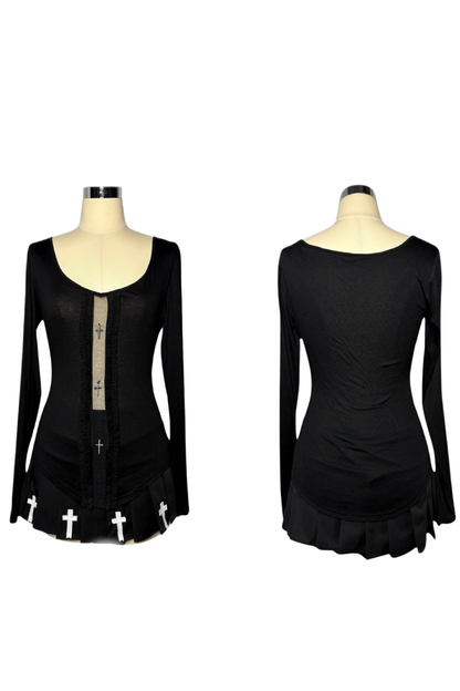 ゴシッククロスニットトップス