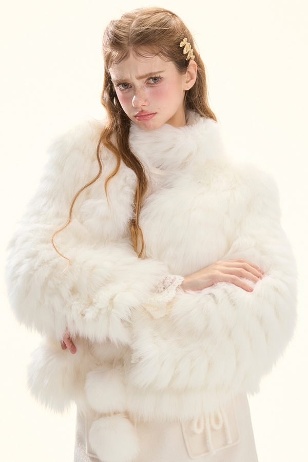 スノーエルフフォックスファーコート