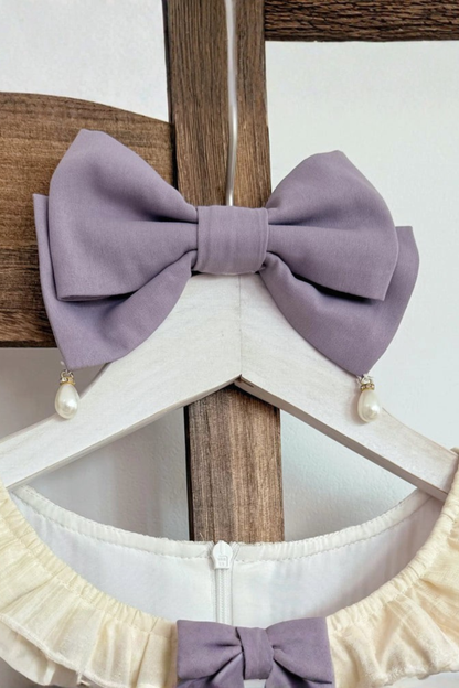 【预售商品】条纹洛丽塔连衣裙+蝴蝶结发夹