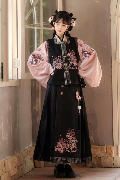 Dark Powder China Vest + Collar + Skirt