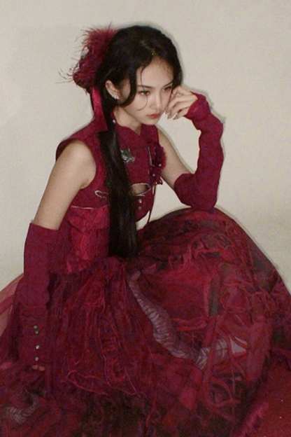 [Deadline for reservations: February 26th] Red Dragon x Black Dragon x Purple Snake Lolita China Gothic Setup