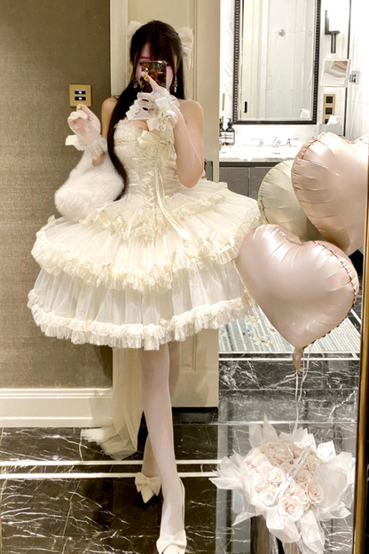 Ribbon Halter Neck Slim Lolita Dress