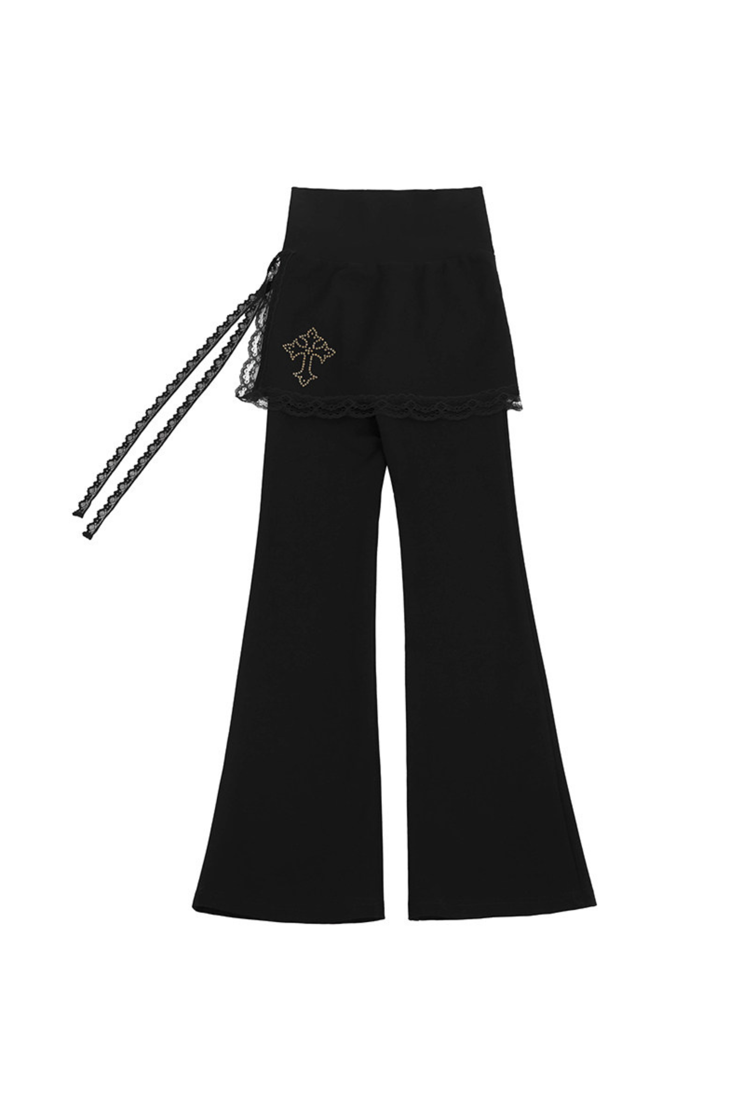 ゴシックスリムクロスエプロンパンツ