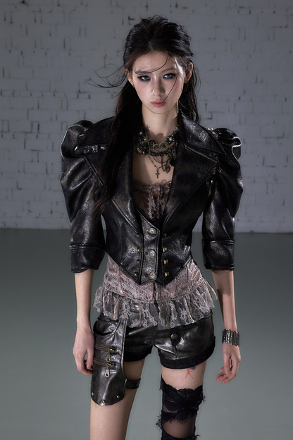 Punk-Night-Lederjacke