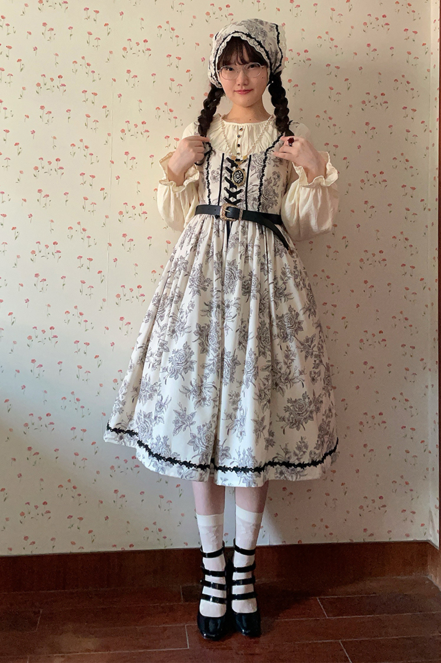 スケッチワイルドローズエレガントロリータドレス