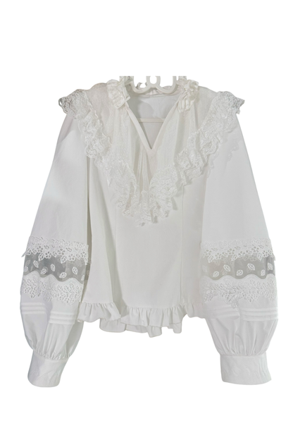 モーニングミストレースレトロブラウス