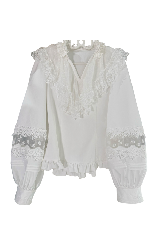 モーニングミストレースレトロブラウス