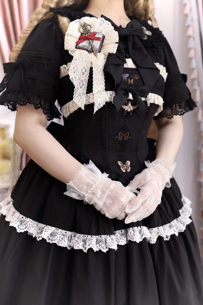 スペルコレクションルームステッチフェイクツーピースドレス