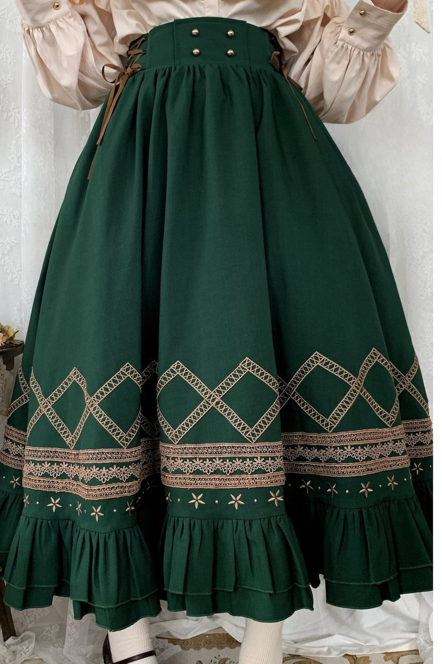 クラシカルレトロフレアロリータスカート