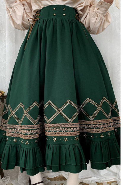 クラシカルレトロフレアロリータスカート