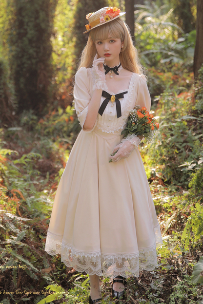 Elegant Retro Lace Classic Lolita Dress