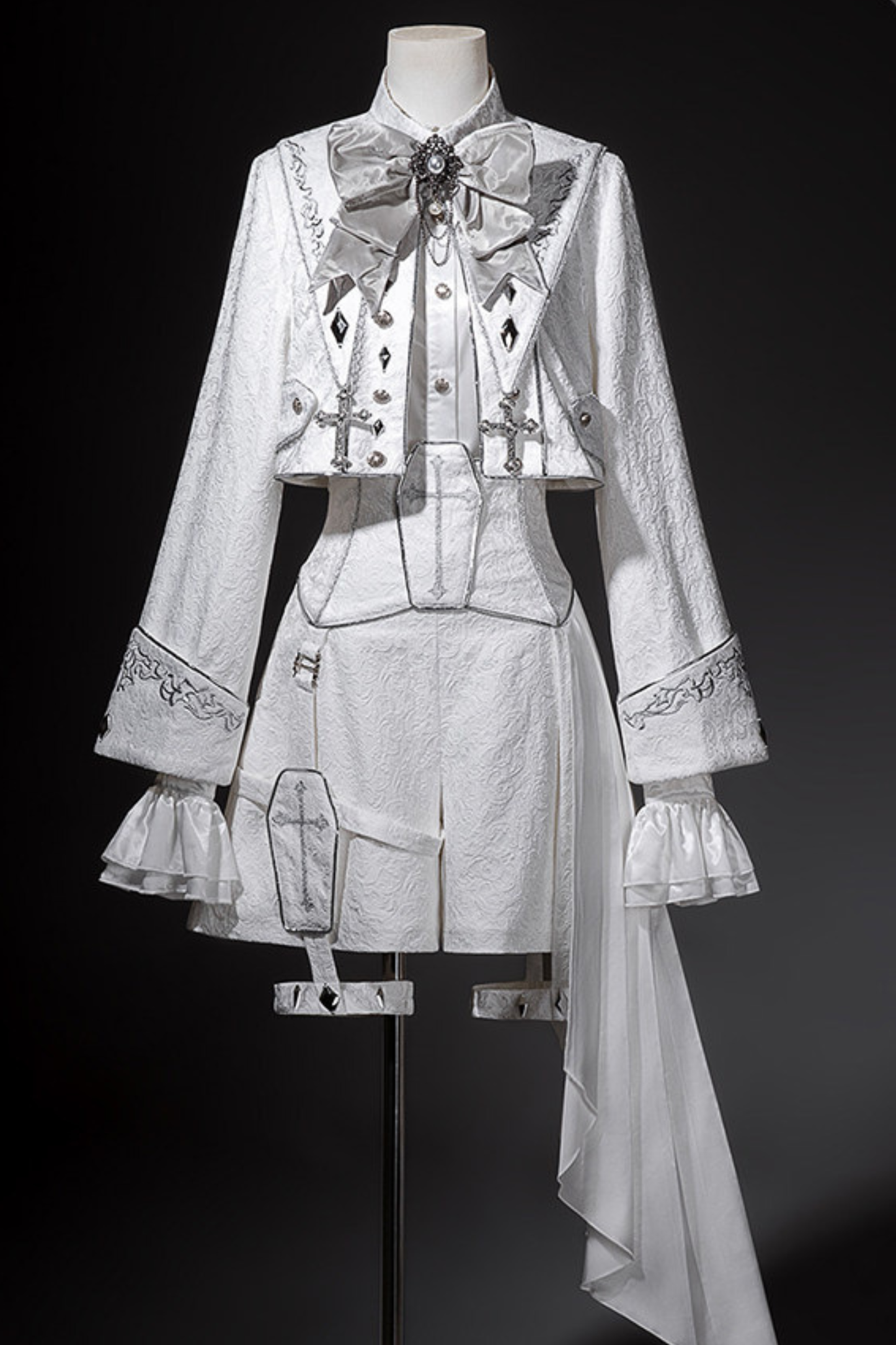 궁정 왕자 퓨어 재킷 + 페이크 칼라 + 셔츠 + 바지