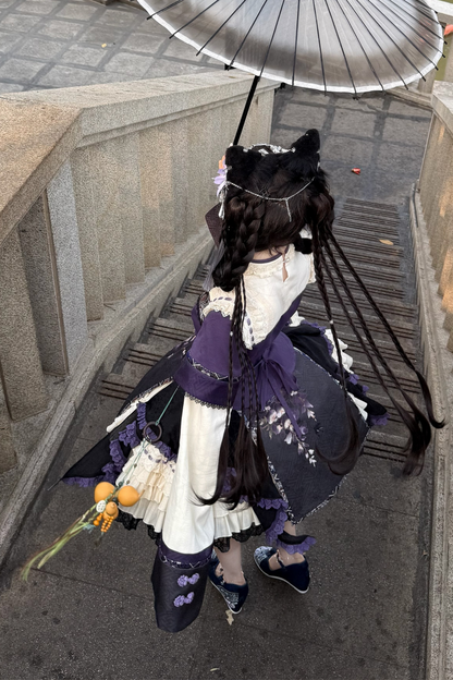 China Style Girl Lolita Top + Skirt + Catsuit + Clips