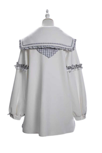 Plaid Sailor Loose Top