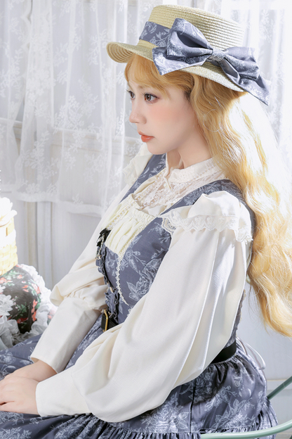 Ketch Wild Rose Stand Collar Lolita Blouse