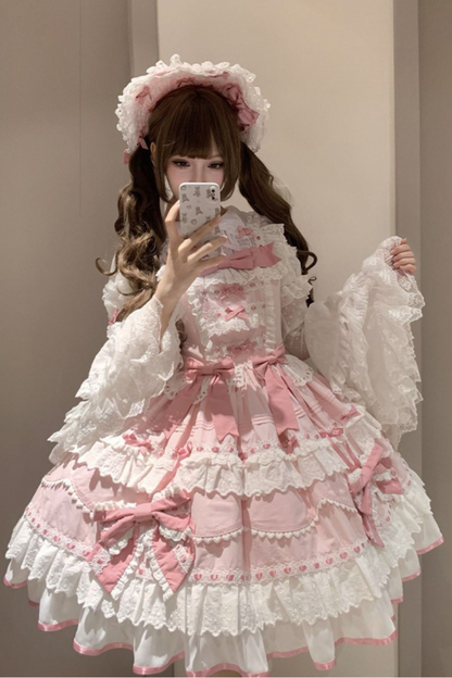 [Pre-order product] Lily's Tea Party Antique Lolita Dress Complete