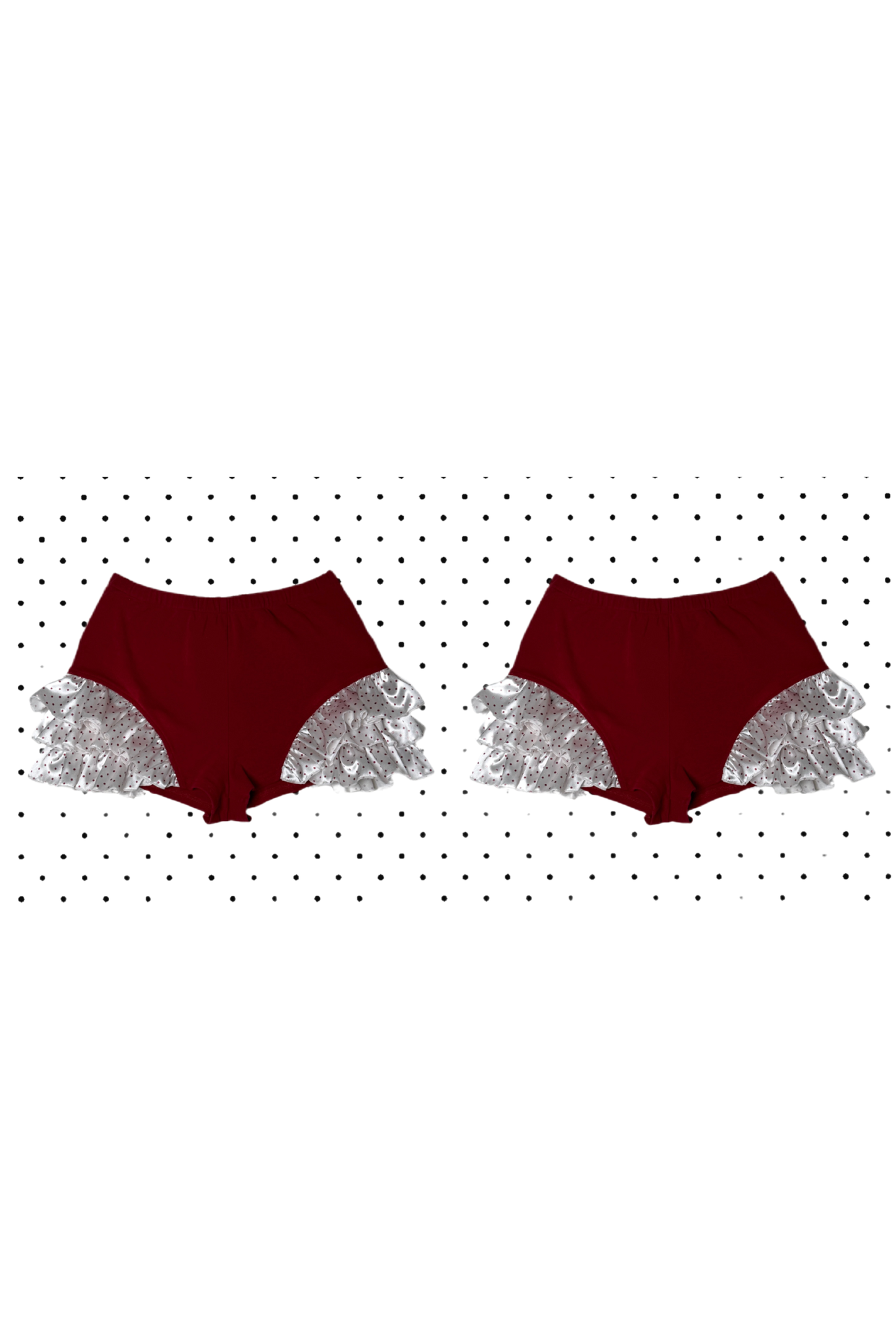 レースクロスタートルネックトップス+レースショートパンツ