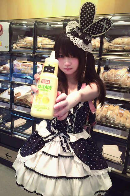 ヴィンテージスイートハートドットドレス+インナートップス