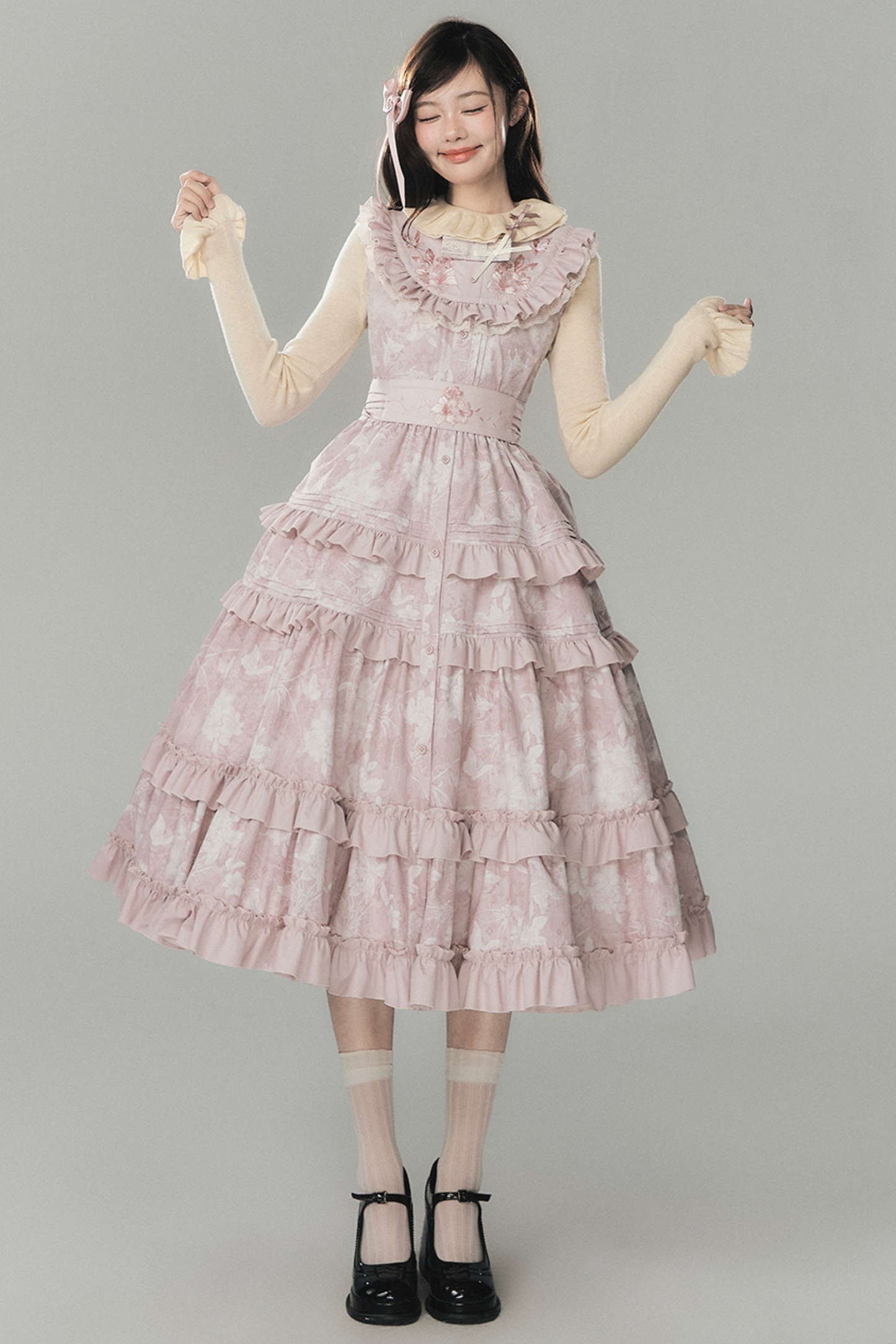 ラブリーロリータベストドレス+トップス+ベルト