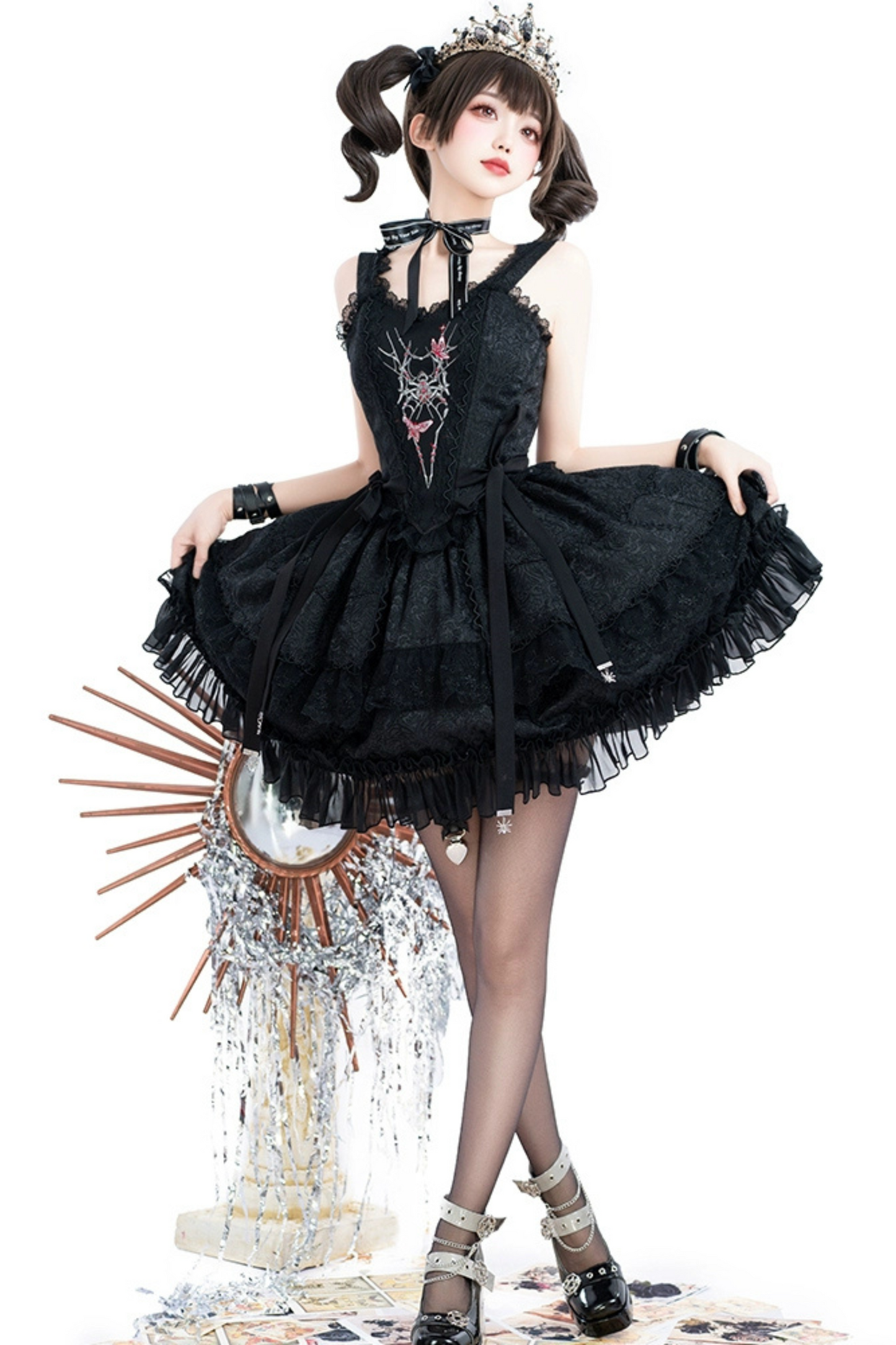 Gothic Lolita Split Lace Lolita Dress + Skirt + Bolero