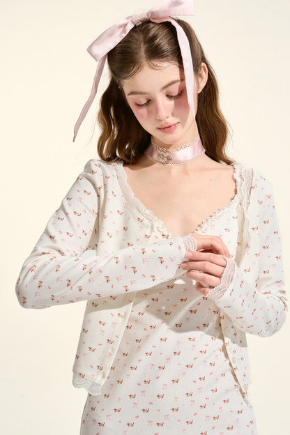 スウィートダックスカーディガン+キャミソールドレス