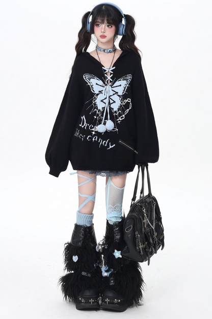 バタフライシャックル Vネックニット