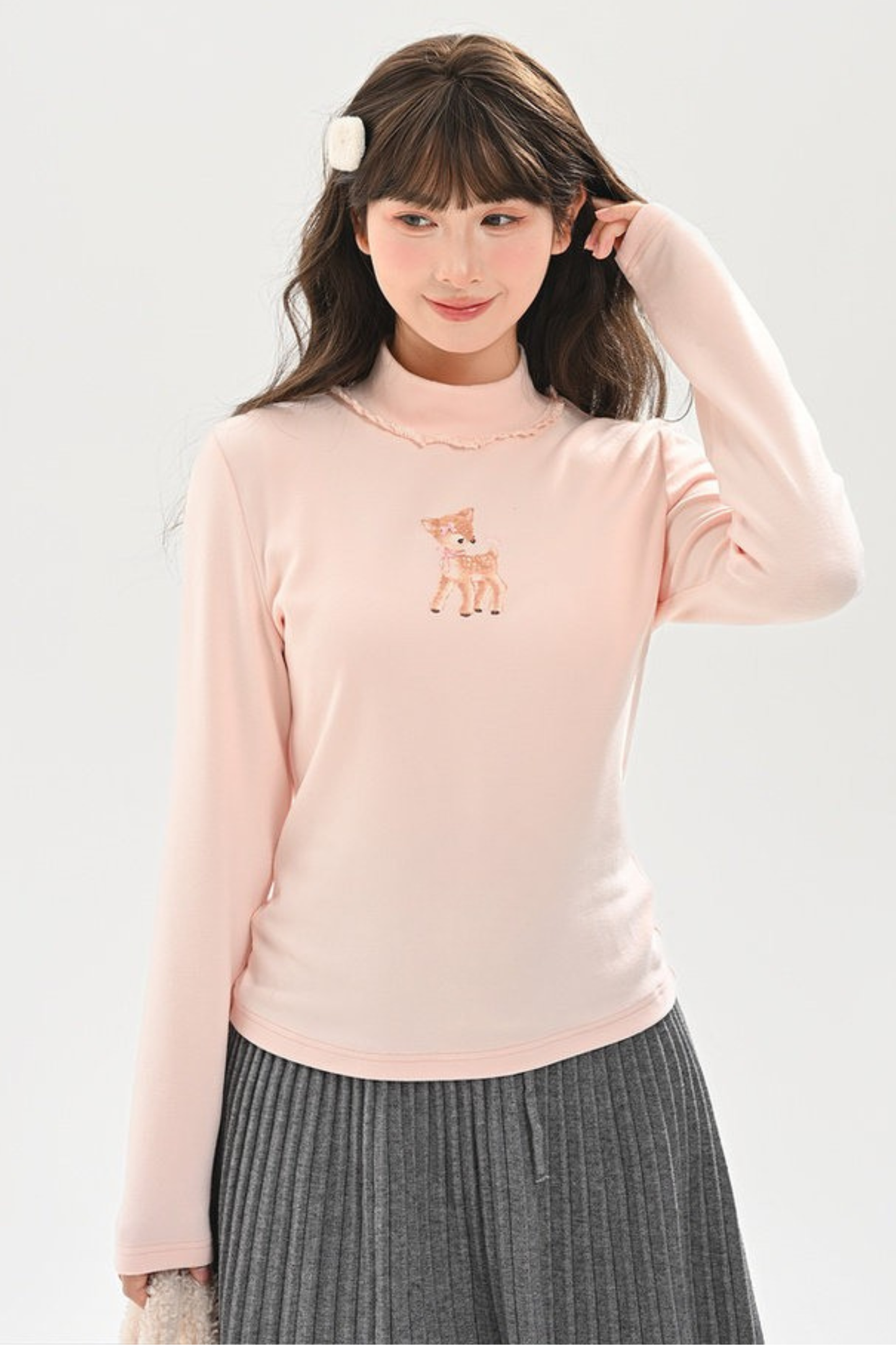 スウィートハイネックトップス