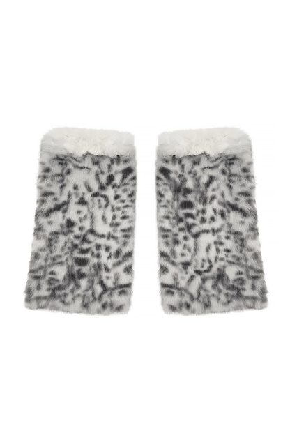 Tabby leopard print top + skirt + leg covers