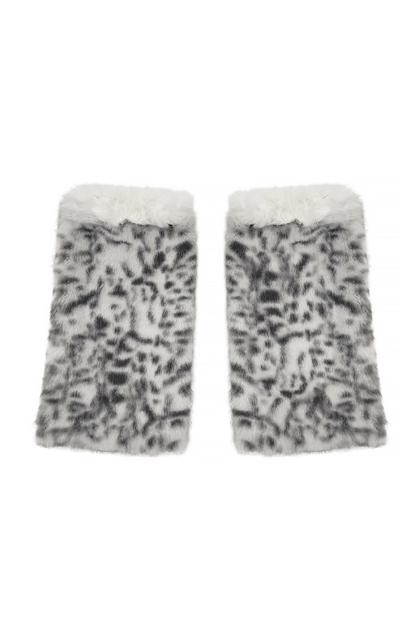 Tabby leopard print top + skirt + leg covers