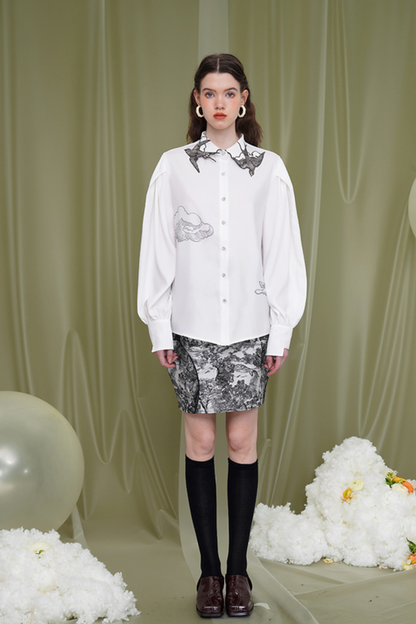 バードカラーモードシャツ