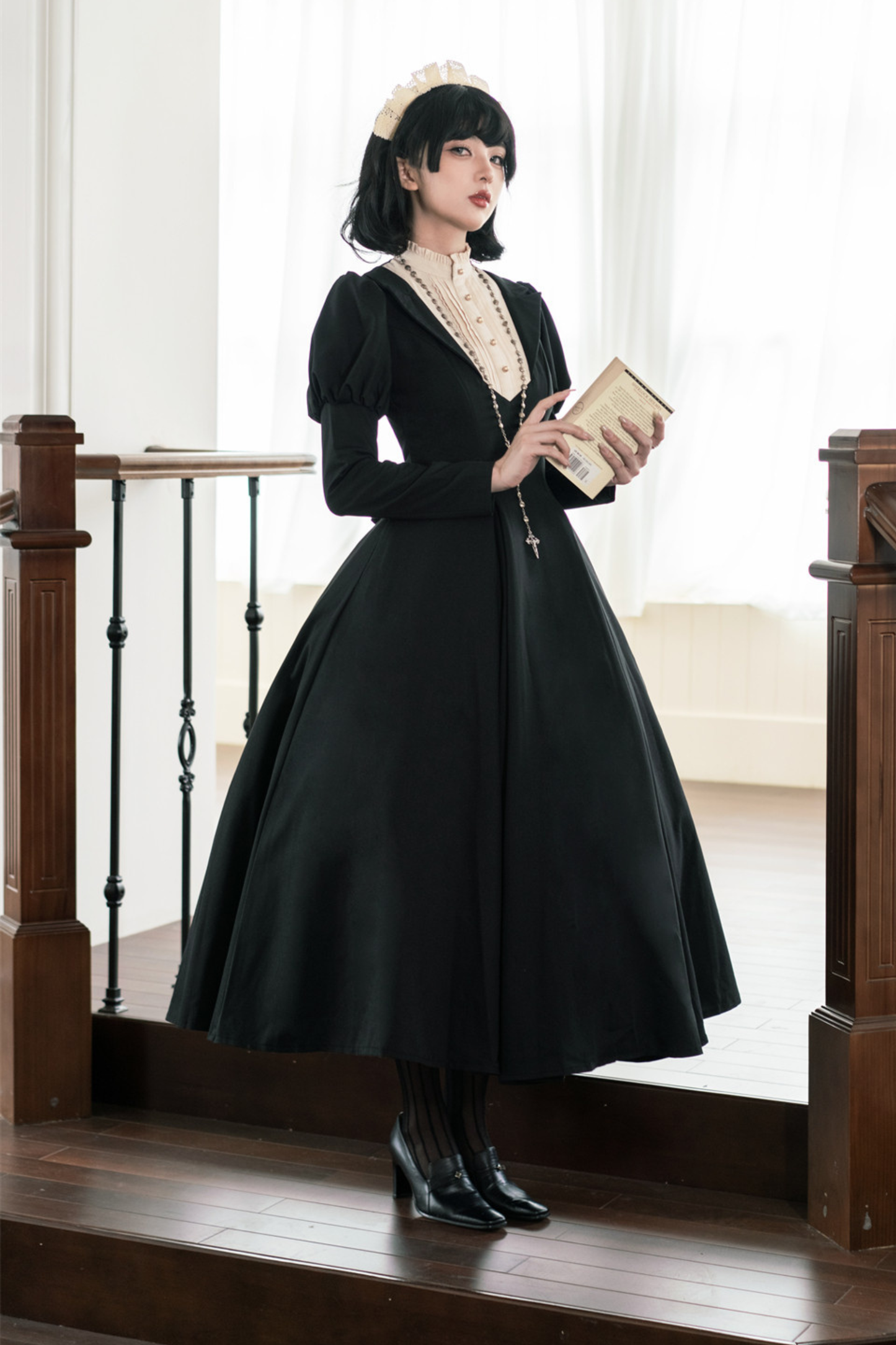 Chic Gothic Flare Long Lolita Dress