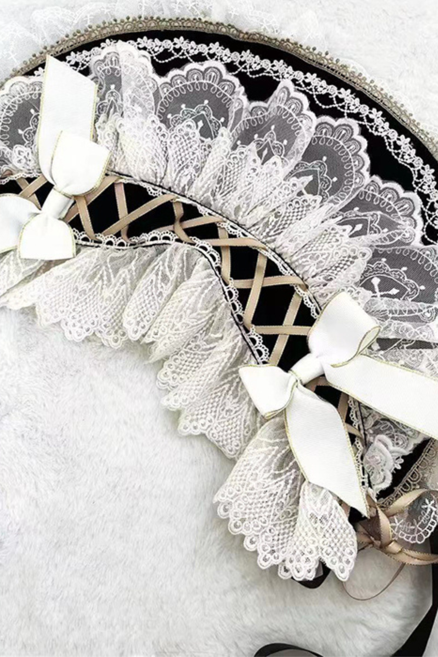 Gothic Doll Lace Jumperskirt + Bonnet + Shawl