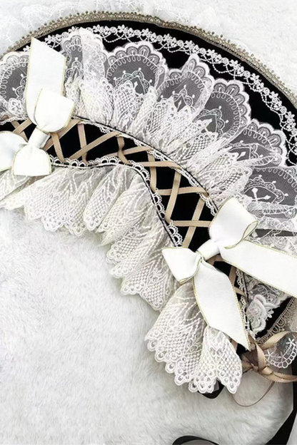 Gothic Doll Lace Jumperskirt + Bonnet + Shawl