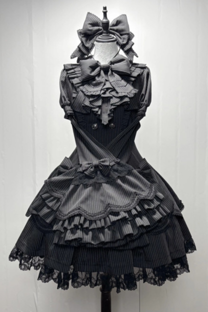 Dark Gothic Dress + Sleeves + Headband