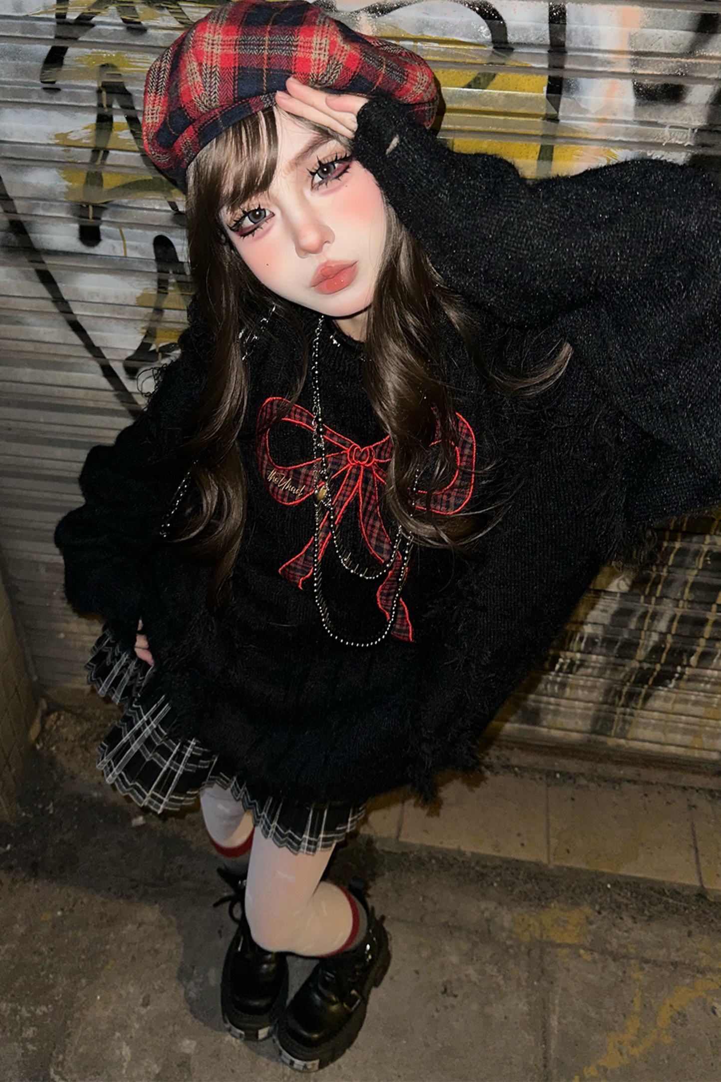 レッドリボンスイートセーター