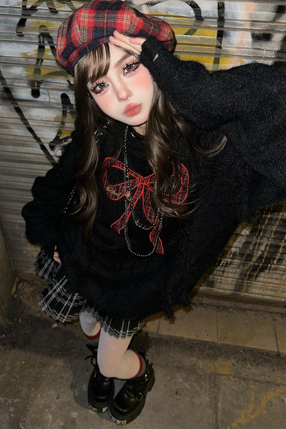 レッドリボンスイートセーター