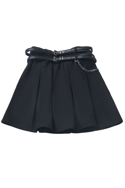 Love Comi Panda Checkered Dress + Pleated Skirt + Cropped Top