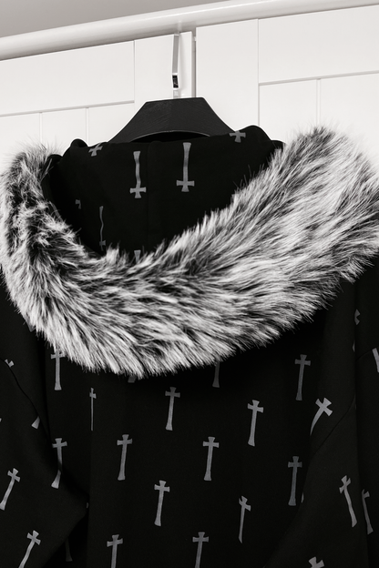 クロスファーフードパーカー